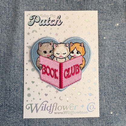 Cat Book Club Patch