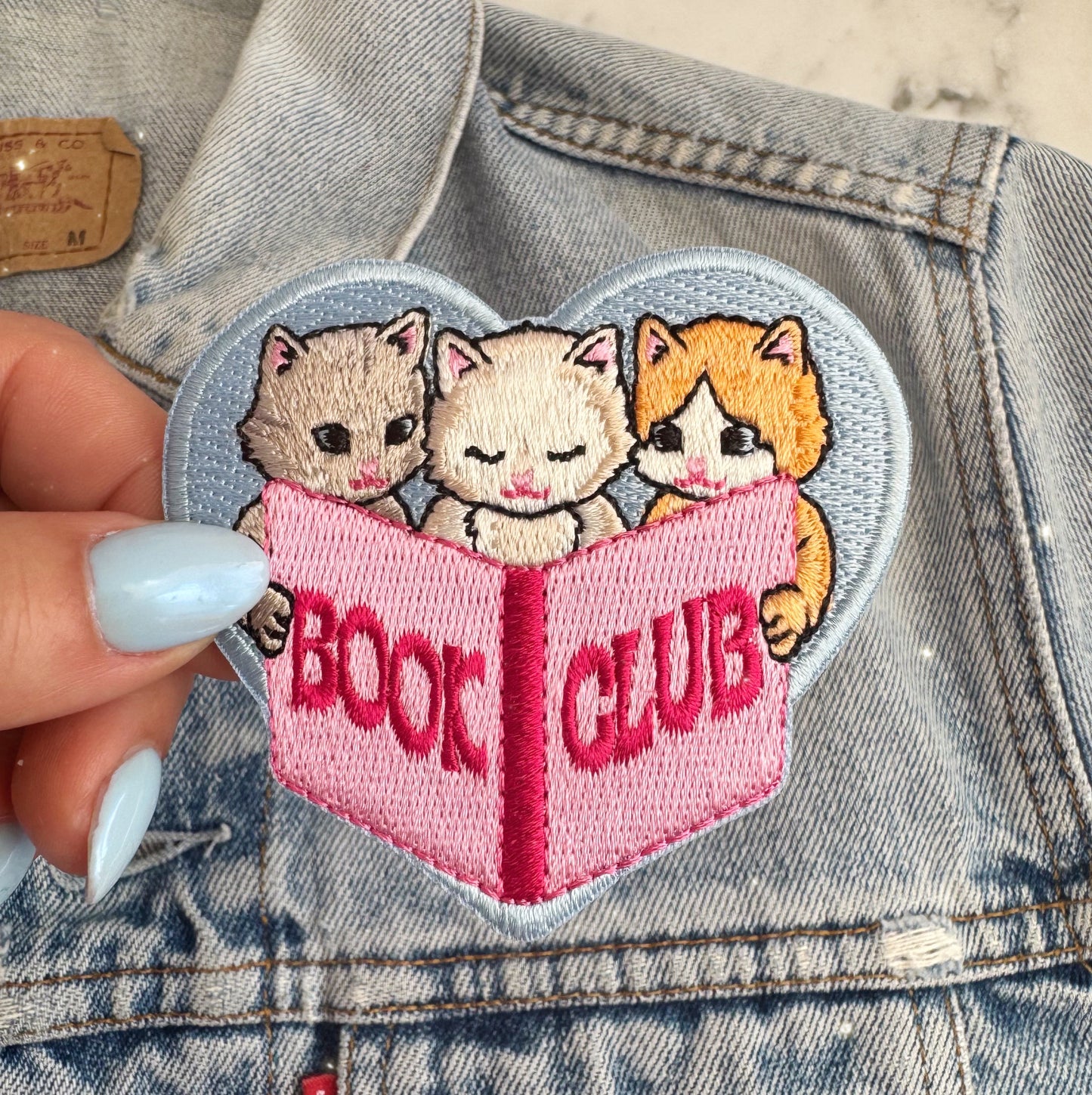 Cat Book Club Patch