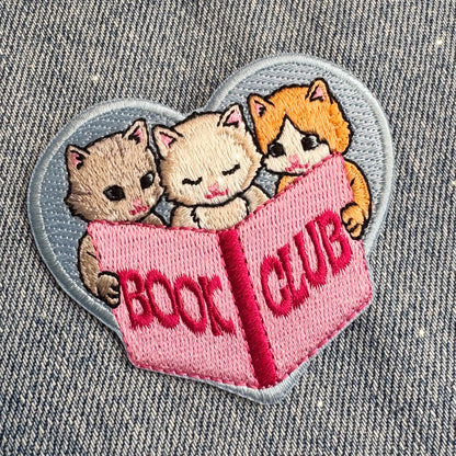 Cat Book Club Patch