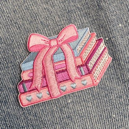 Tied with a Bow Book Stack Patch