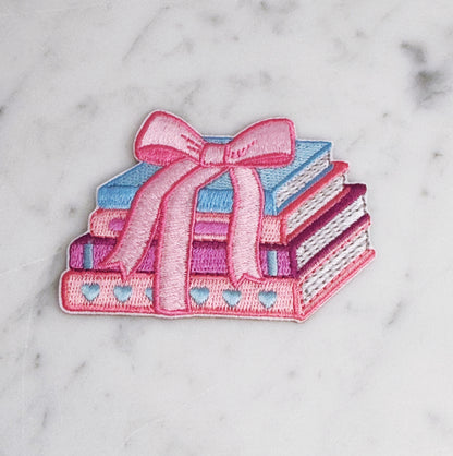 Tied with a Bow Book Stack Patch