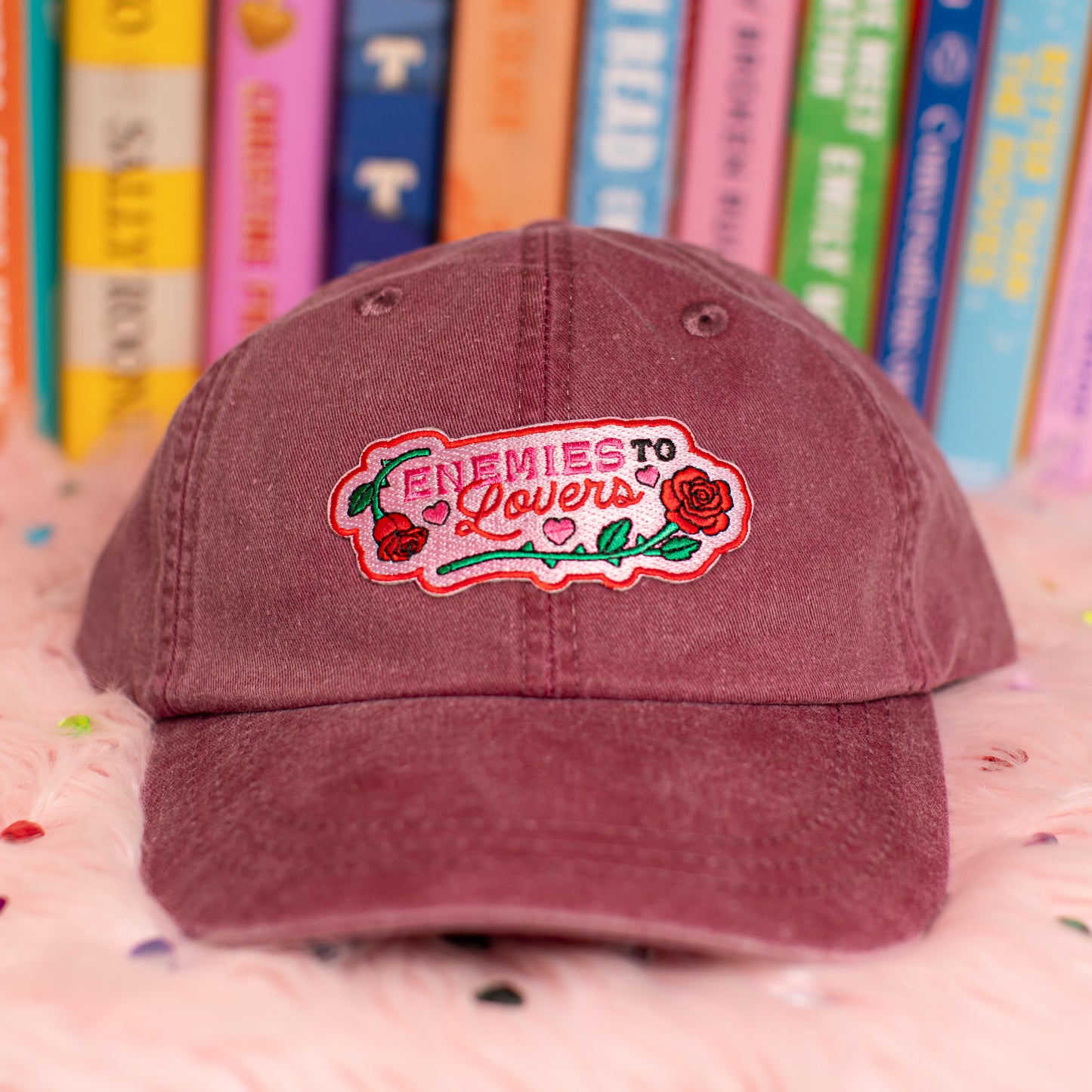 Bookish Baseball Hat with Embroidered Patch