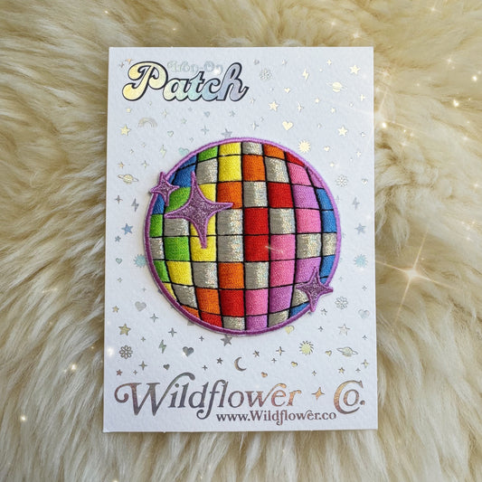 Rainbow Disco Ball Patch