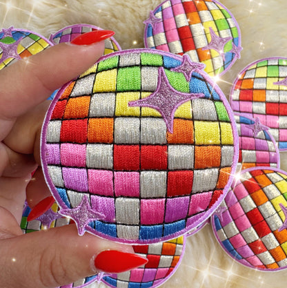 Rainbow Disco Ball Patch
