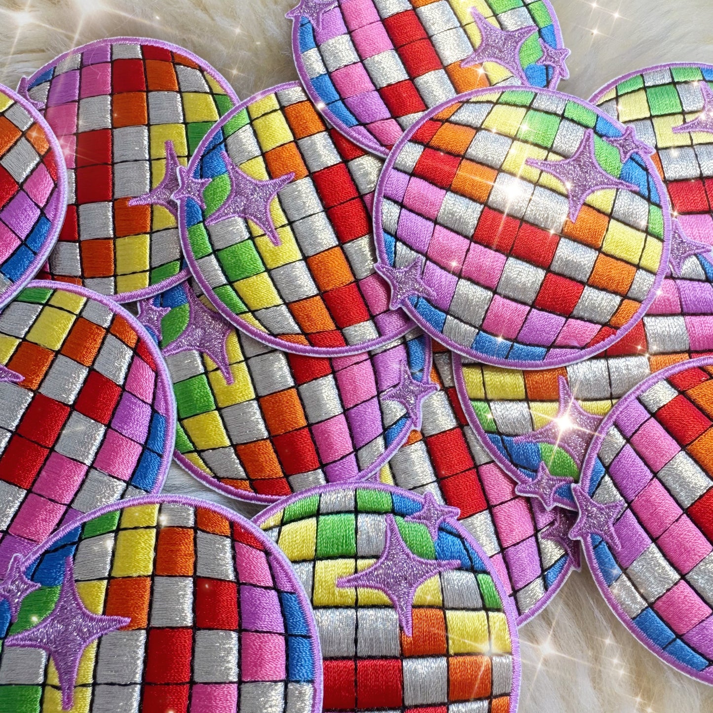 Rainbow Disco Ball Patch
