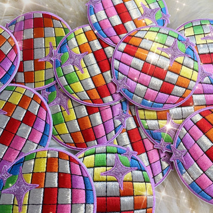 Rainbow Disco Ball Patch