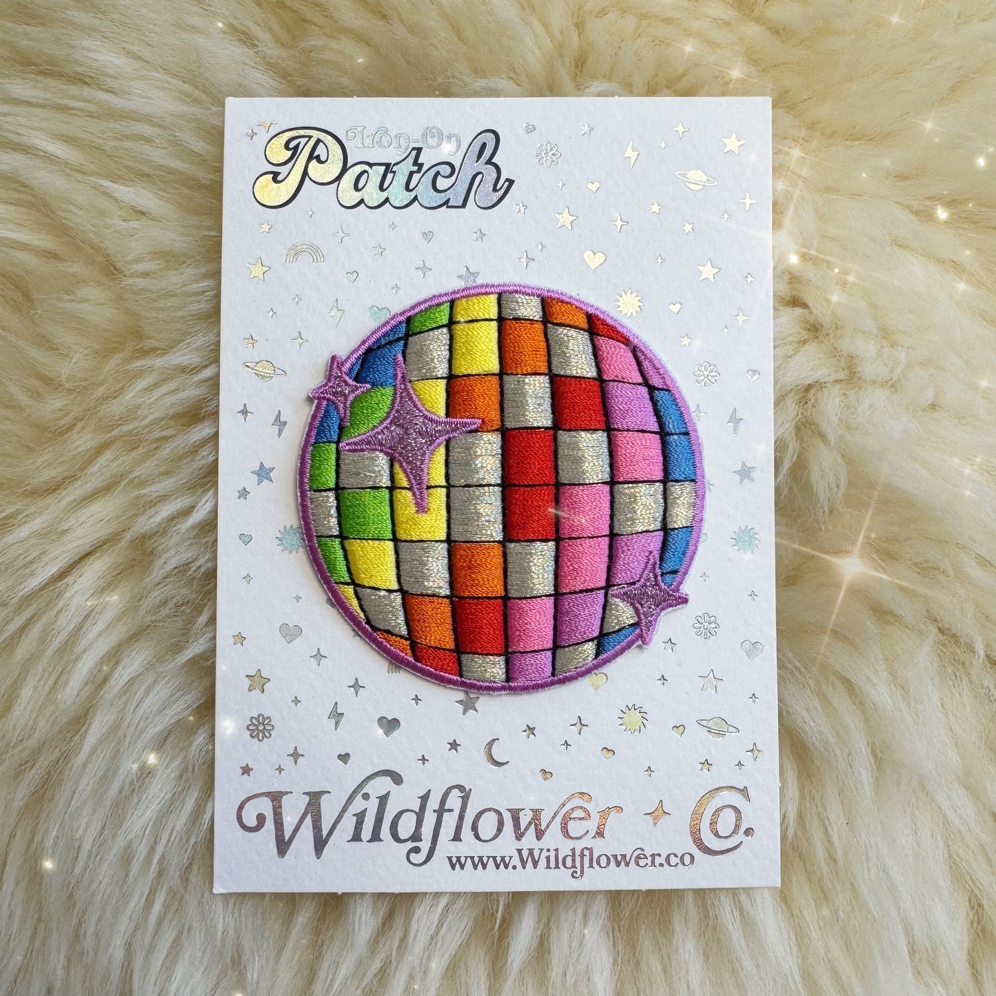 Rainbow Disco Ball Patch