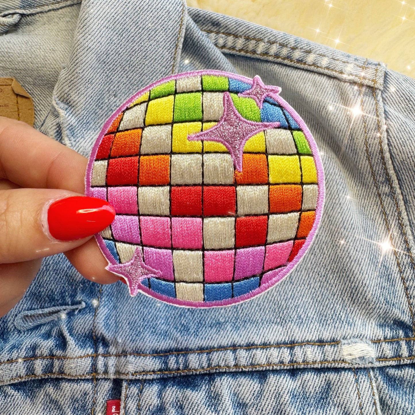 Rainbow Disco Ball Patch