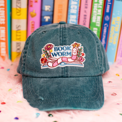 Bookish Baseball Hat with Embroidered Patch