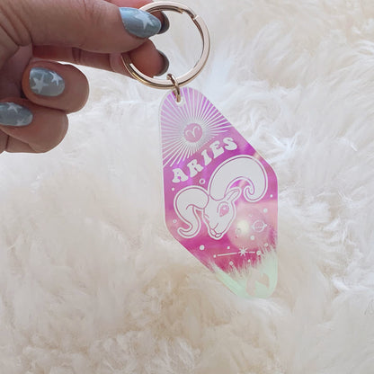 Zodiac Motel Keychains - Iridescent - Wildflower + Co.
