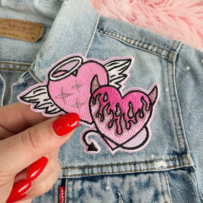 angel devil heart patch - wildflower + co.