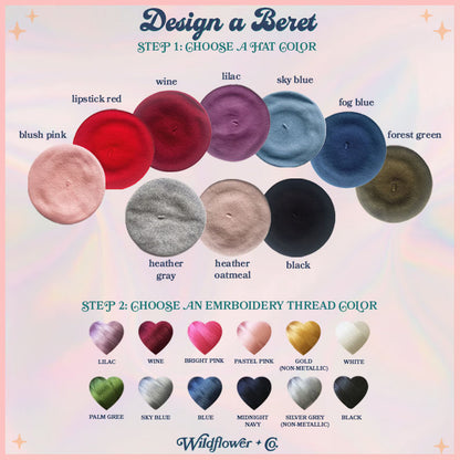 Custom Embroidered Beret