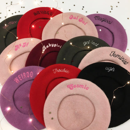 Custom Embroidered Beret