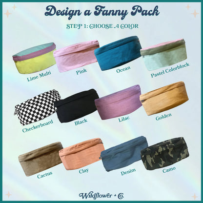 Fanny Pack w. Multiple Embroidered Patches