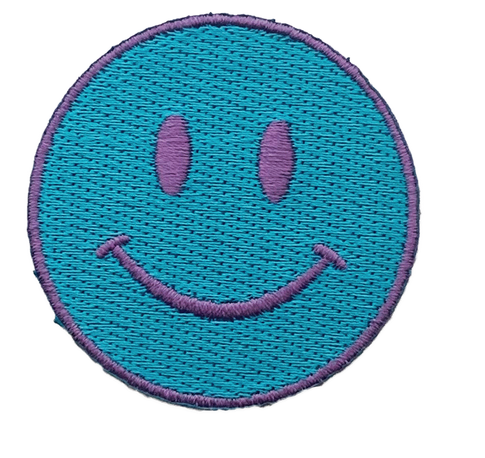 Smiley Face Iron On Patch