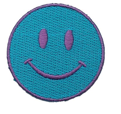 Smiley Face Iron On Patch