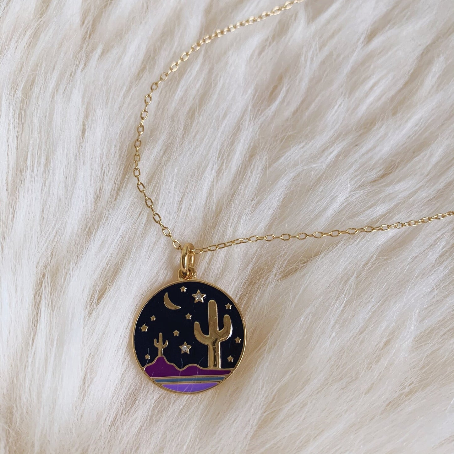 Desert Medallion Necklace, Gold