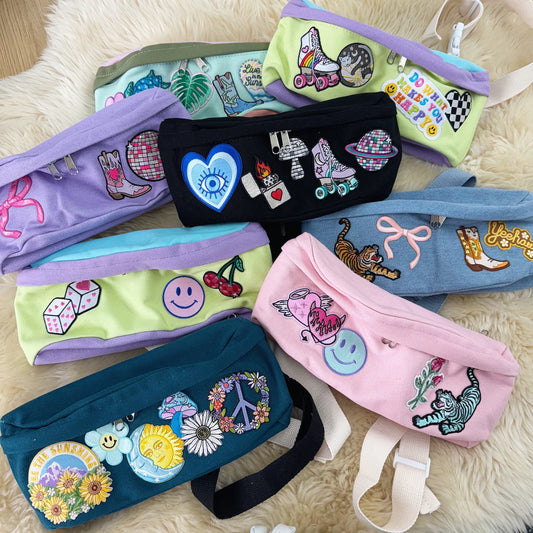 Fanny Pack w. Multiple Embroidered Patches