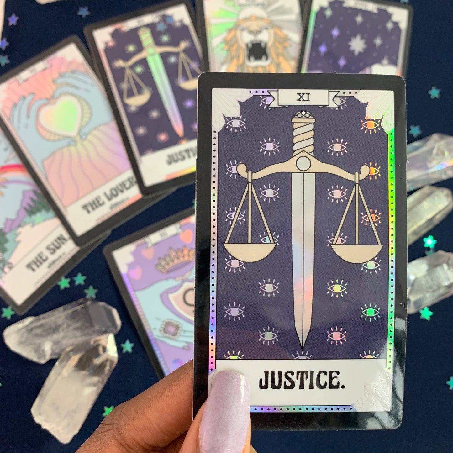 Tarot Card Sticker - Justice