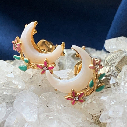 Moon Flower Earrings