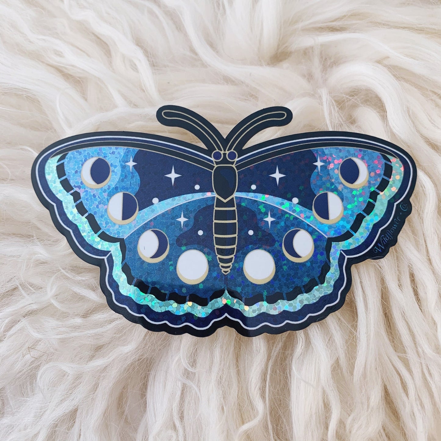 Night Butterfly Glitter Sticker