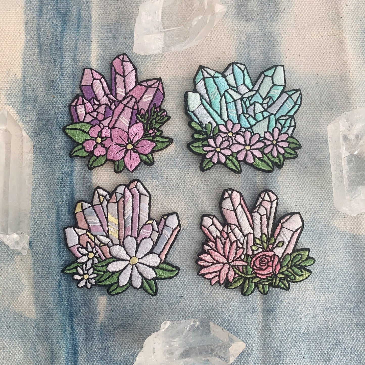 Crystal Patch with Flowers