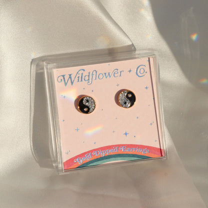 Yin Yang Stud Earrings