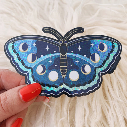 Night Butterfly Glitter Sticker