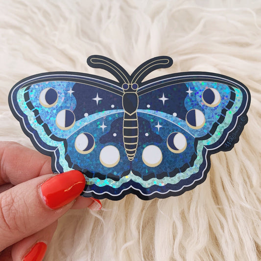 Night Butterfly Glitter Sticker