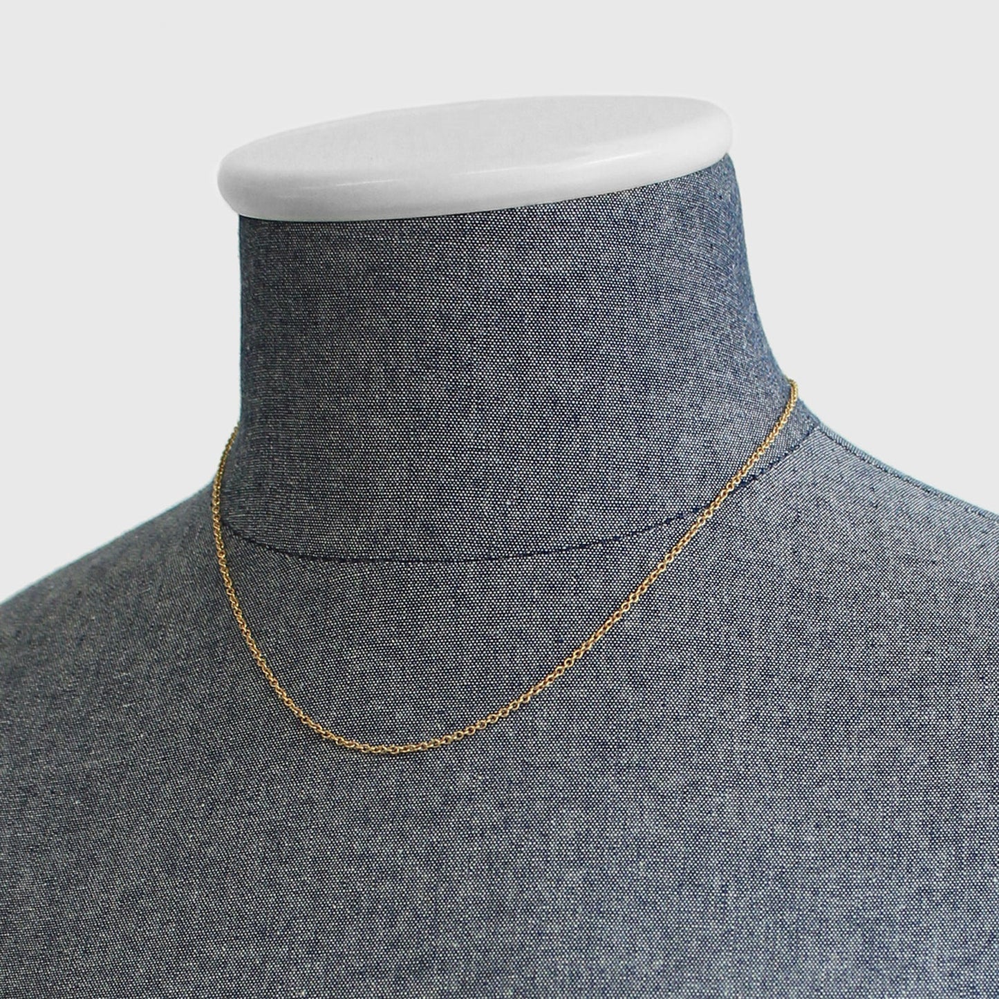 Superfine 15" Chain Necklace, Gold