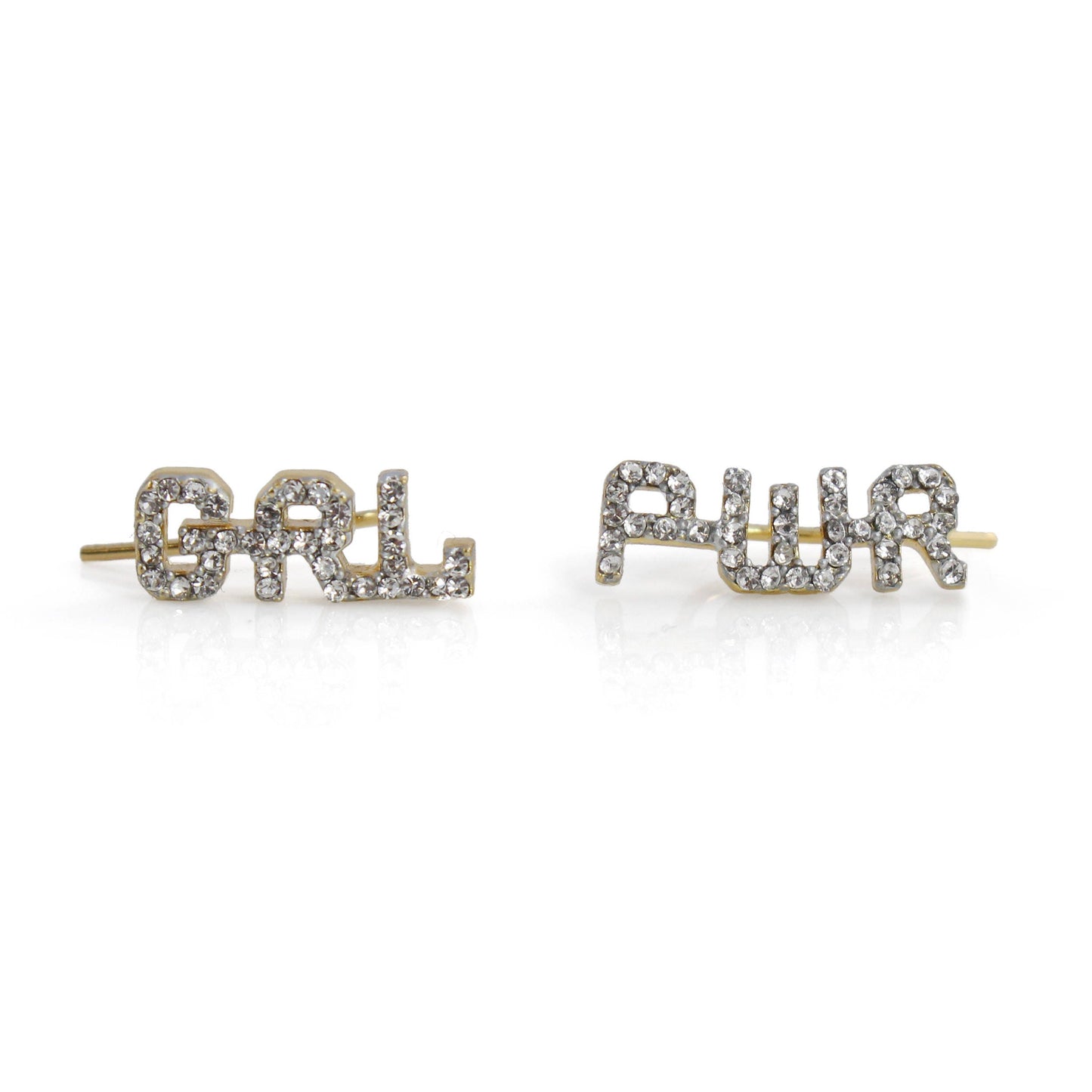 GRL PWR Feminist Climber Earrings