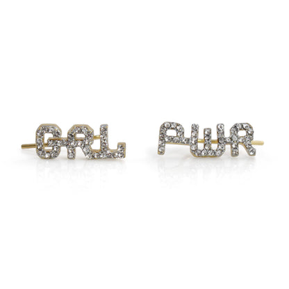GRL PWR Feminist Climber Earrings