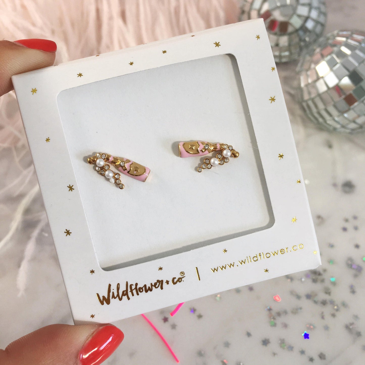 Rose Champagne Earrings