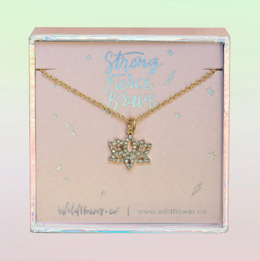 Dainty Gold Lotus Necklace