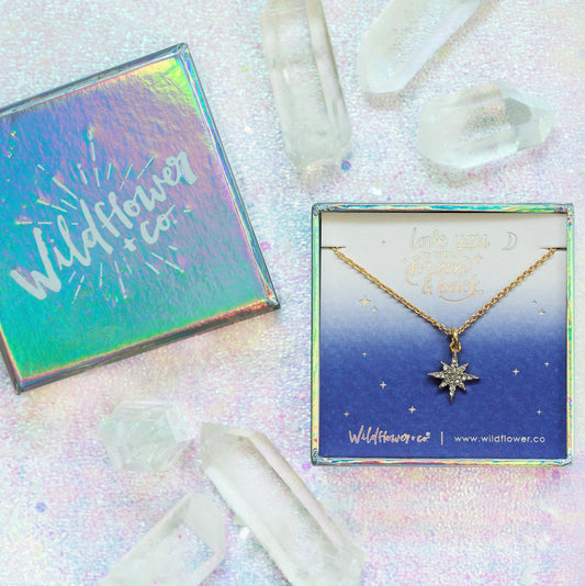 Gold North Star Necklace