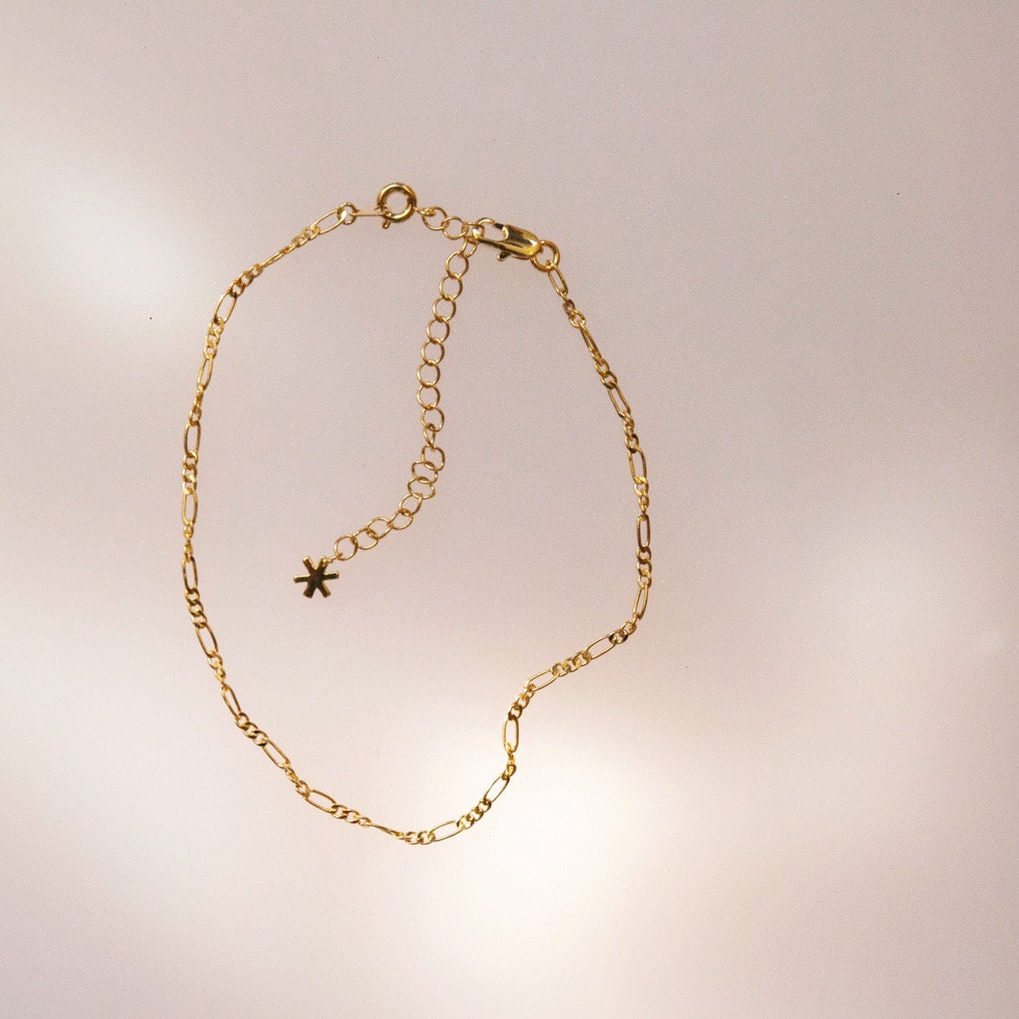 Figaro Chain Anklet, Gold
