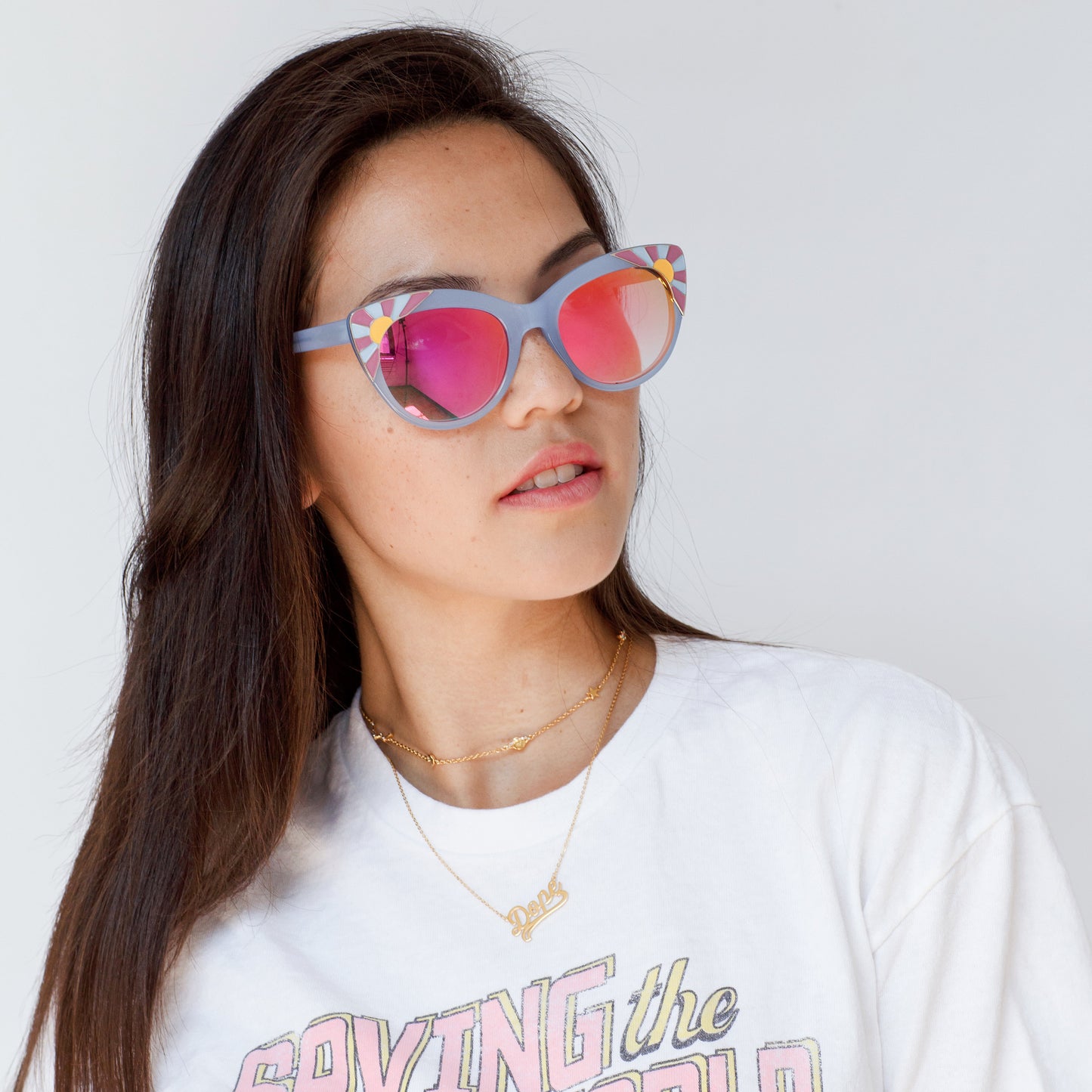 Sky Blue Cat Eye Sunglasses