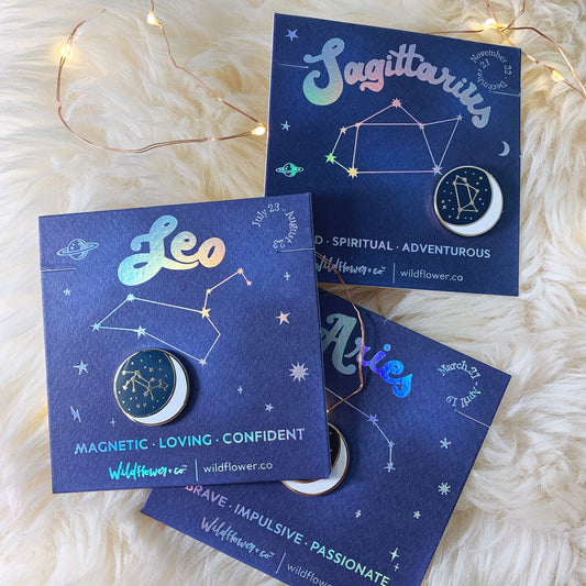 Leo Zodiac Enamel Pin