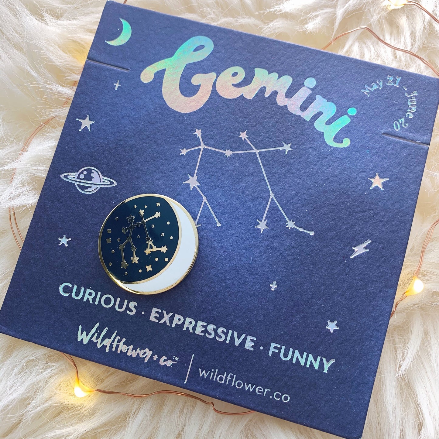 Gemini Zodiac Enamel Pin