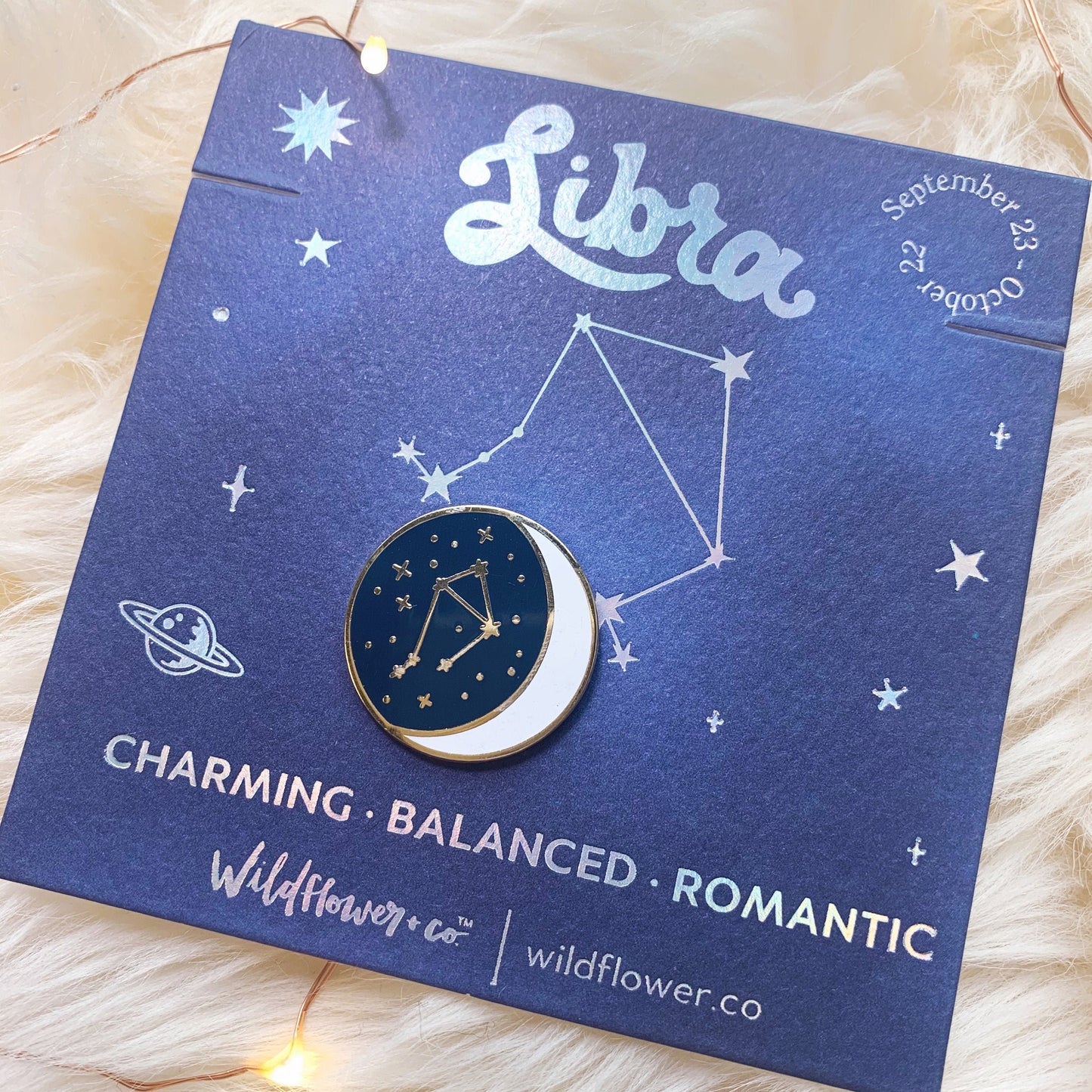 Libra Zodiac Enamel Pin