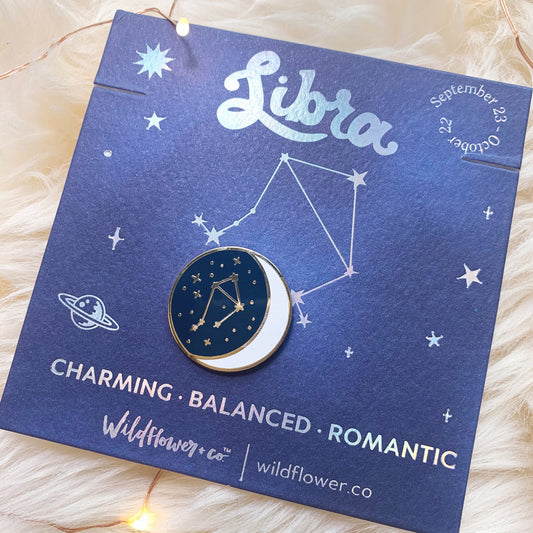 Libra Zodiac Enamel Pin