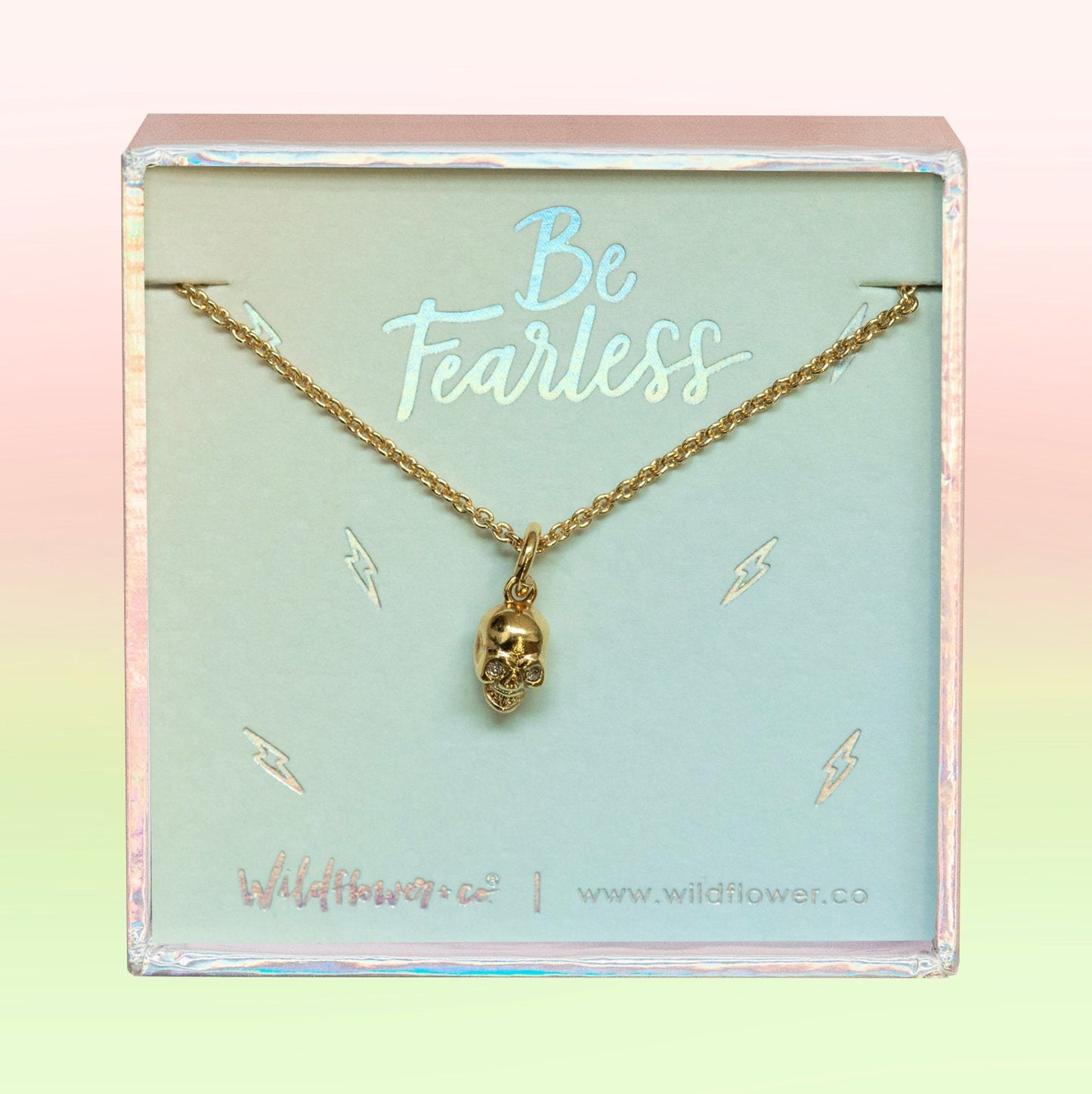 Tiny Gold Skull Necklace