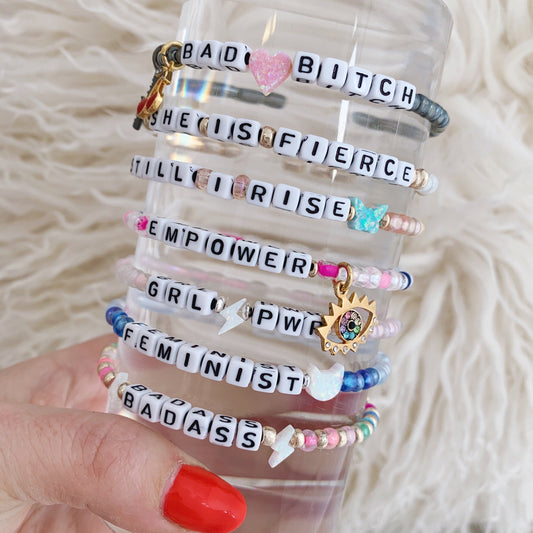 Custom Quote Bracelet | Personalized Beaded Bracelet