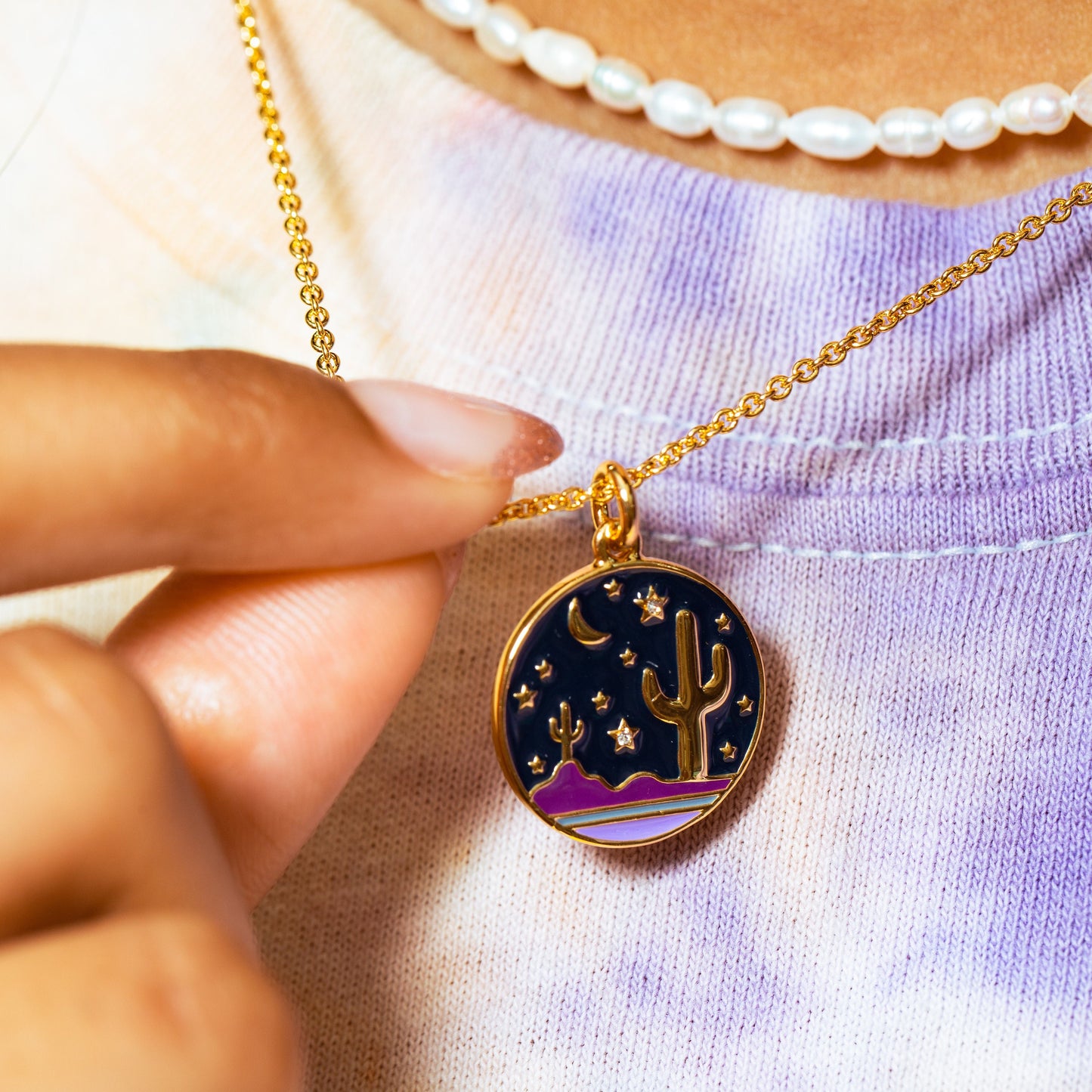 Desert Medallion Necklace, Gold