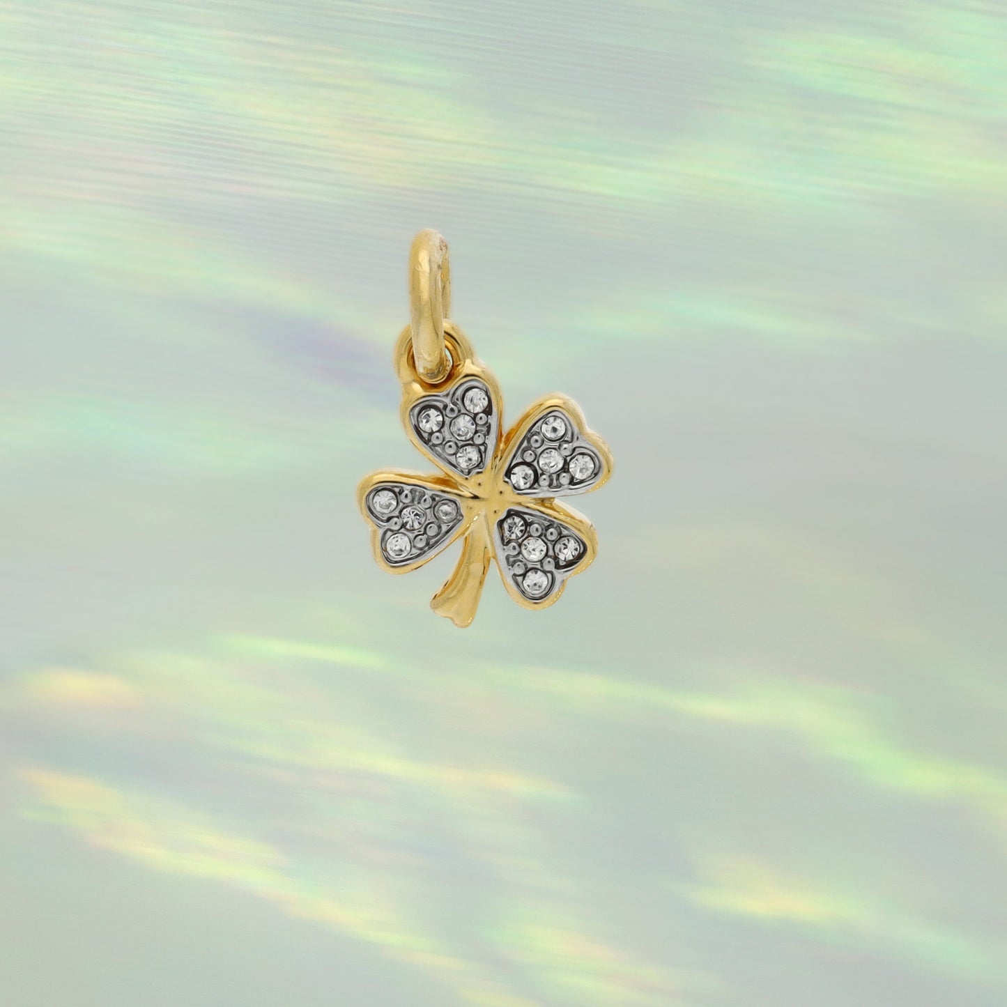 Pave Four Leaf Clover Charm