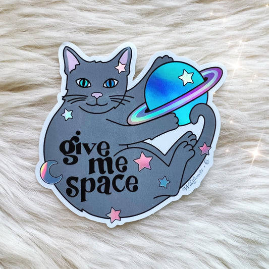 Give Me Space Cat Sticker