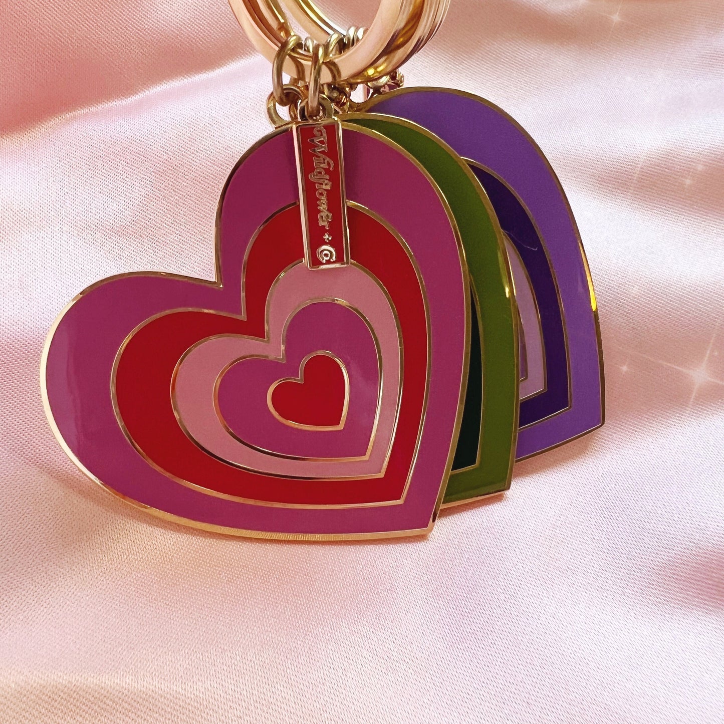 Y2K Aesthetic Heart Enamel  Keychain