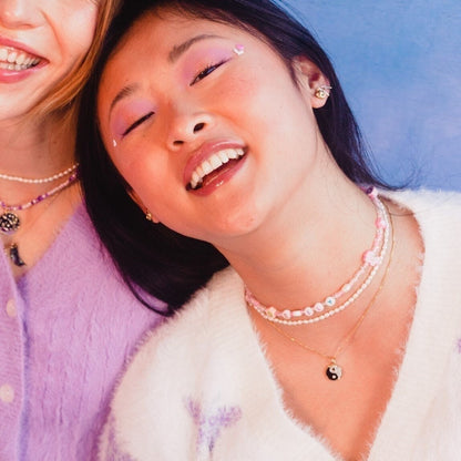 Custom Name Choker Necklace with Colorful Beads