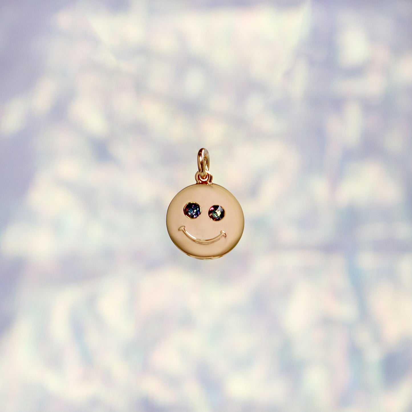 Smiley Face w. Gem Eyes Charm
