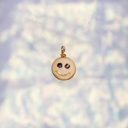 Smiley Face w. Gem Eyes Charm